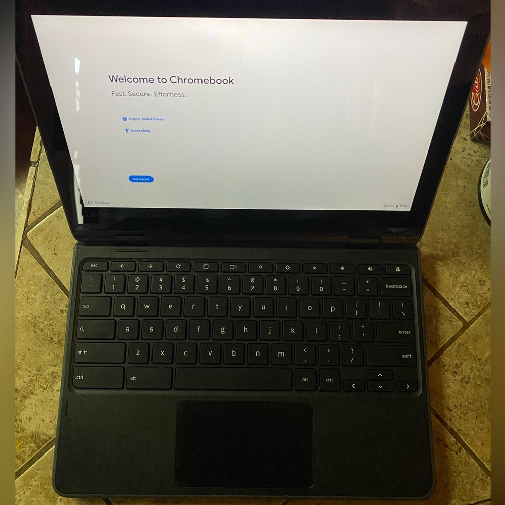 HP Touchscreen 11.6’ Chromebook.